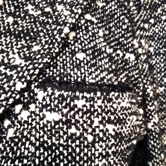 FERAUD RARE TWEED BOUCLE 10-12 WOOL BLEND BLACK METALLIC CAREER BLAZER JACKET - Picture 10 of 11